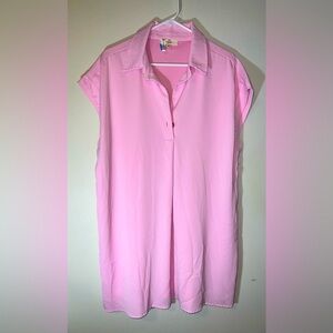 Entro Pink Performance Cap Sleeves Fabric Dress! Size Medium.